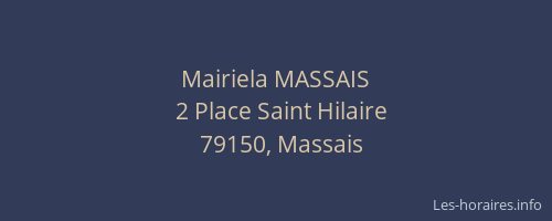 Mairiela MASSAIS