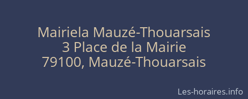 Mairiela Mauzé-Thouarsais