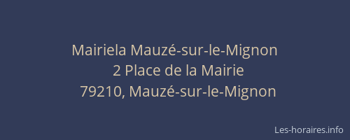Mairiela Mauzé-sur-le-Mignon