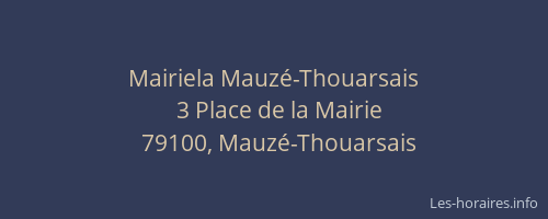 Mairiela Mauzé-Thouarsais