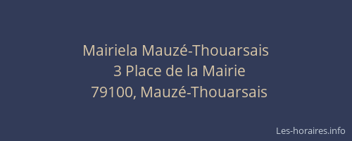 Mairiela Mauz&eacute;-Thouarsais