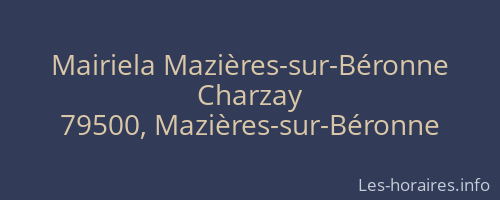 Mairiela Mazières-sur-Béronne