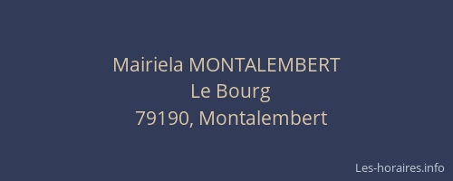 Mairiela MONTALEMBERT