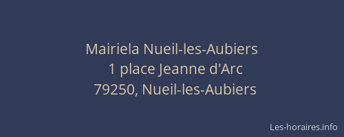 Mairiela Nueil-les-Aubiers