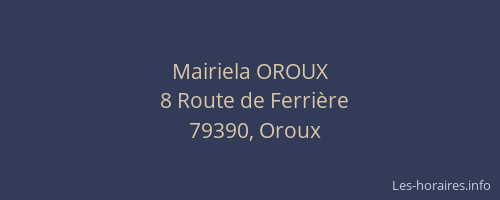 Mairiela OROUX