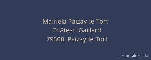 Mairiela Paizay-le-Tort