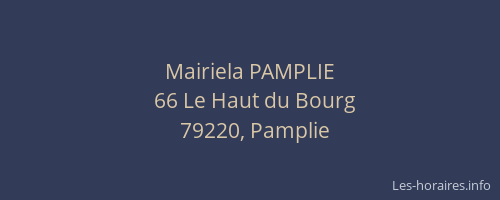 Mairiela PAMPLIE