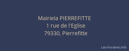 Mairiela PIERREFITTE