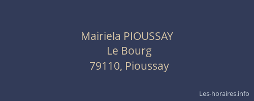 Mairiela PIOUSSAY