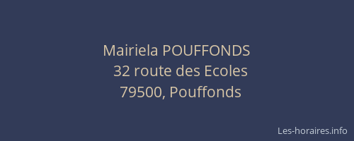 Mairiela POUFFONDS