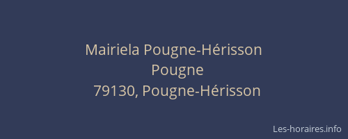Mairiela Pougne-H&eacute;risson