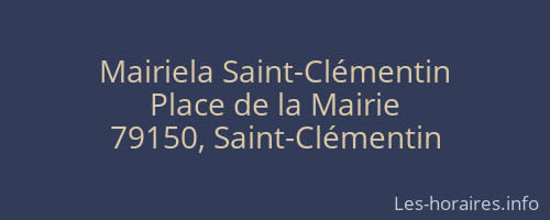 Mairiela Saint-Clémentin