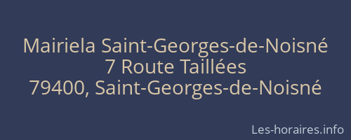 Mairiela Saint-Georges-de-Noisné