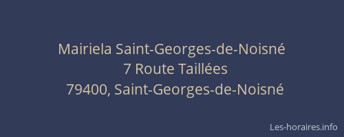 Mairiela Saint-Georges-de-Noisn&eacute;