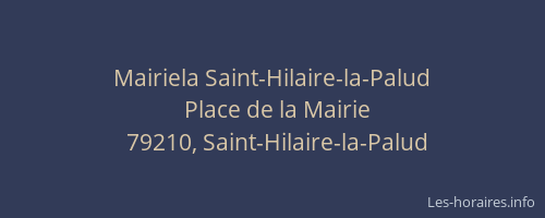 Mairiela Saint-Hilaire-la-Palud