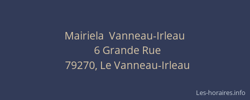 Mairiela  Vanneau-Irleau
