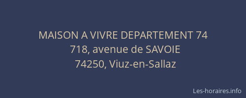 MAISON A VIVRE DEPARTEMENT 74