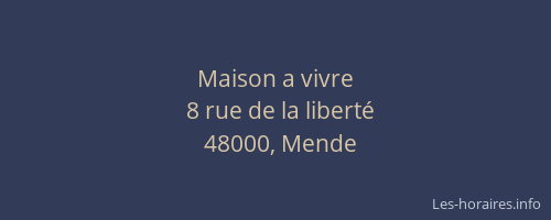 Maison a vivre