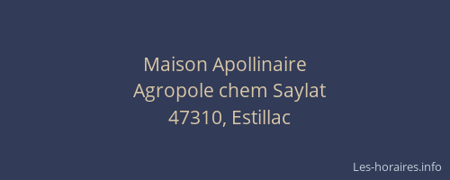 Maison Apollinaire