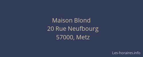 Maison Blond