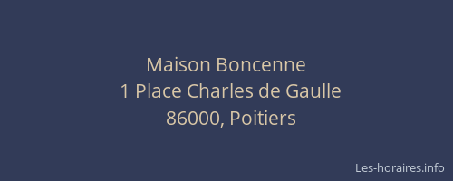 Maison Boncenne