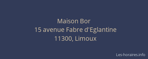 Maison Bor