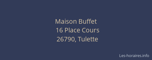 Maison Buffet