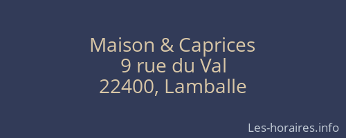 Maison & Caprices