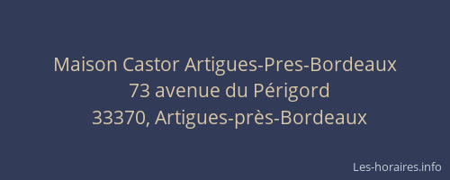 Maison Castor Artigues-Pres-Bordeaux