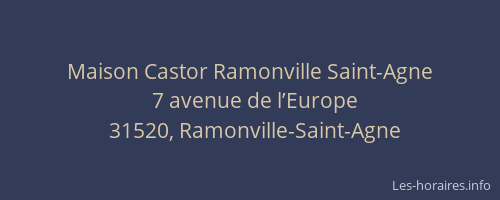Maison Castor Ramonville Saint-Agne