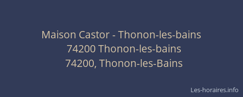 Maison Castor - Thonon-les-bains