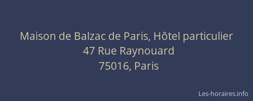 Maison de Balzac de Paris, Hôtel particulier