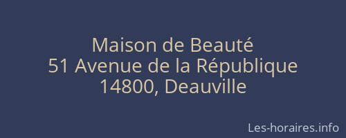 Maison de Beauté