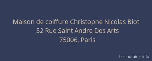 Maison de coiffure Christophe Nicolas Biot