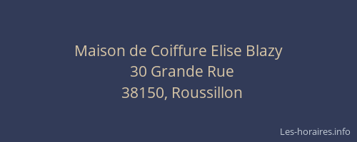 Maison de Coiffure Elise Blazy