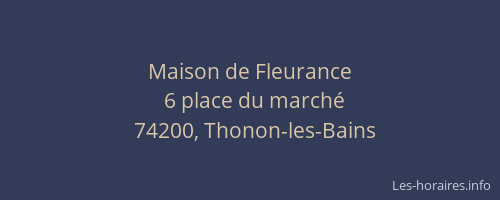 Maison de Fleurance