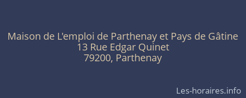 Maison de L'emploi de Parthenay et Pays de Gâtine