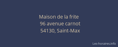 Maison de la frite