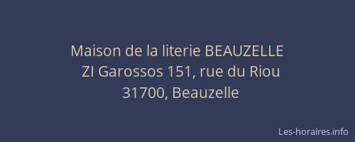 Maison de la literie BEAUZELLE