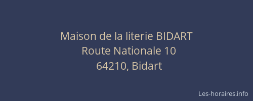 Maison de la literie BIDART