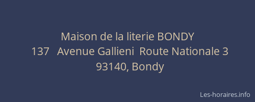 Maison de la literie BONDY