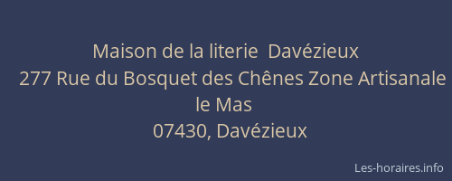 Maison de la literie  Davézieux