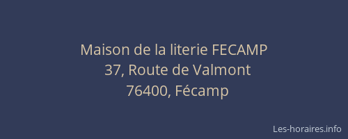 Maison de la literie FECAMP