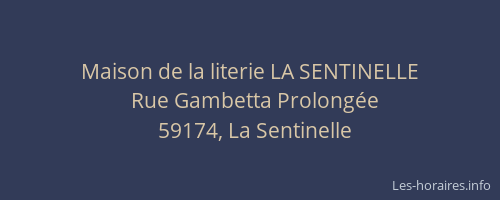 Maison de la literie LA SENTINELLE