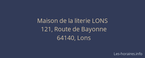 Maison de la literie LONS