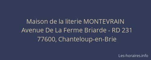 Maison de la literie MONTEVRAIN