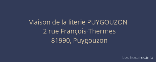Maison de la literie PUYGOUZON