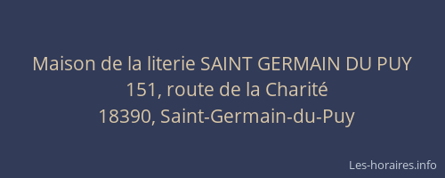 Maison de la literie SAINT GERMAIN DU PUY