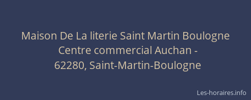 Maison De La literie Saint Martin Boulogne