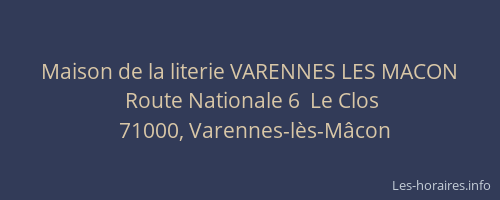 Maison de la literie VARENNES LES MACON